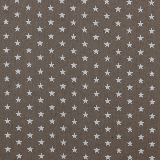 Baumwolle | bedruckt | 10mm Sterne | taupe/weiss