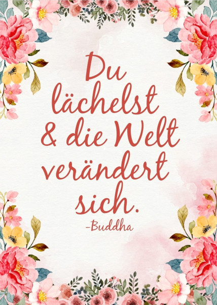 Postkarte "Du lächelst"
