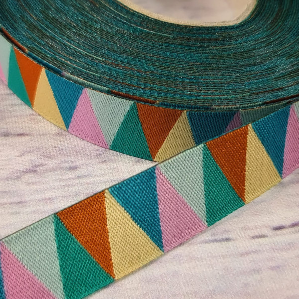 Webband | Fähnchen | bunt