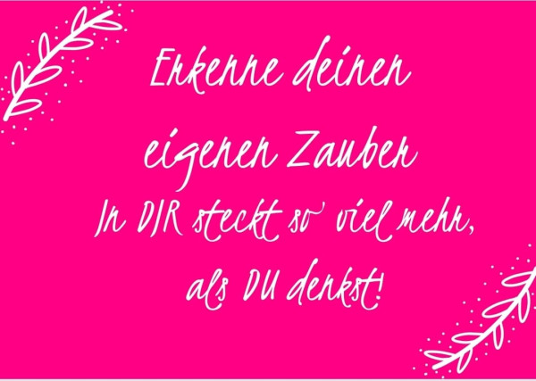 Postkarte "Erkenne Deinen eignen Zauber"